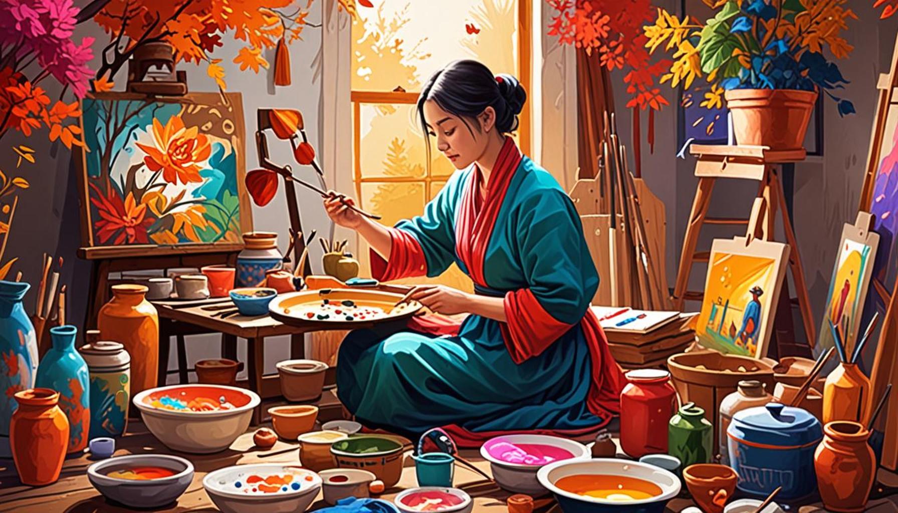 Traditional Painting Techniques Artistic Expression Cultural Heritage